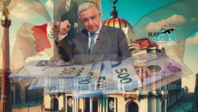 AMLO y una institución bancaria peso mexicano central México billetes mexicanos