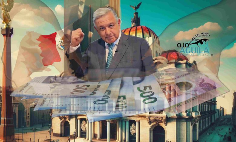 AMLO y una institución bancaria peso mexicano central México billetes mexicanos